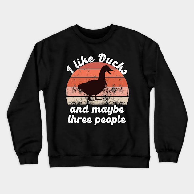 i like ducks and maybe three people Crewneck Sweatshirt by hatem